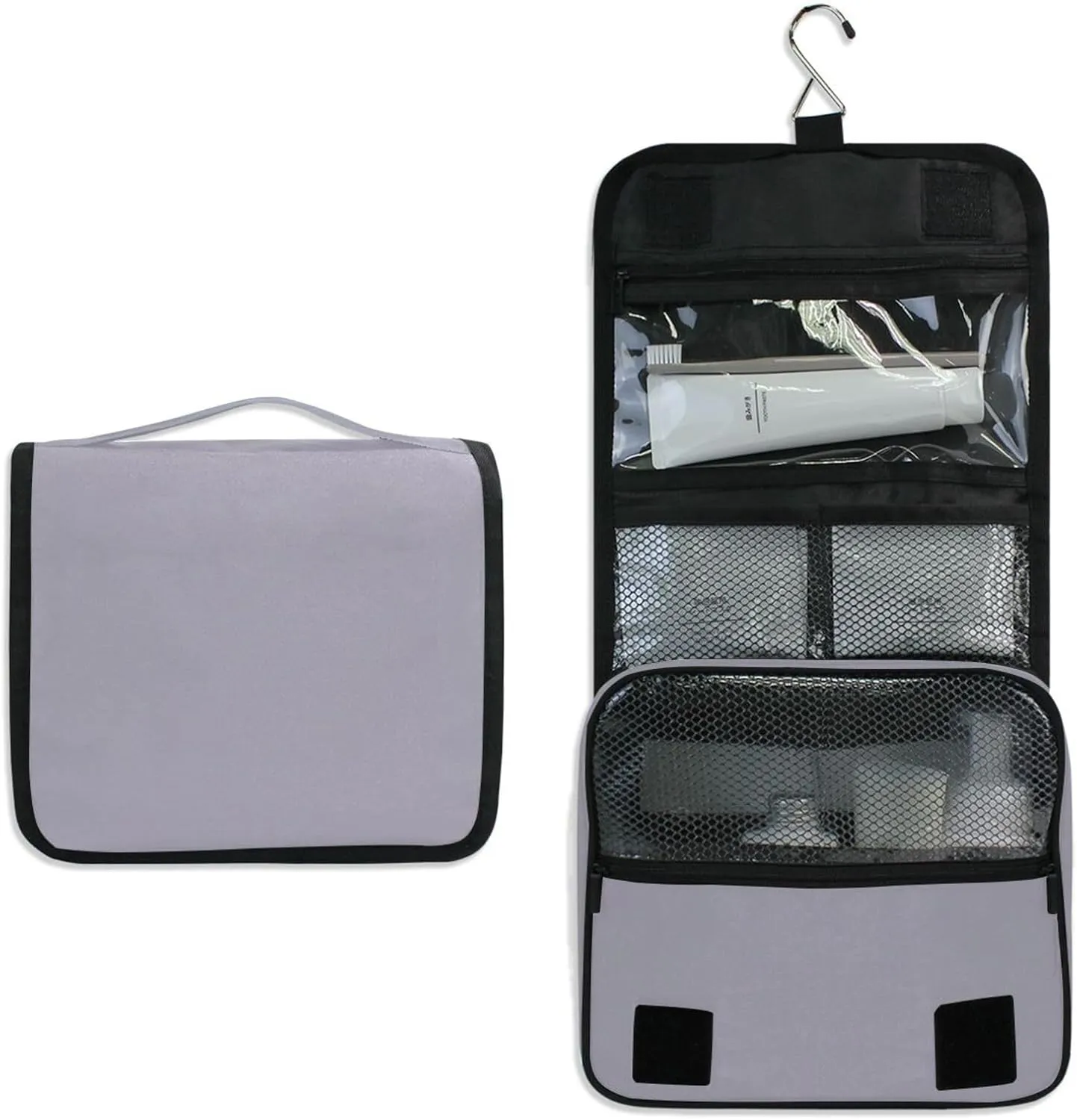 ODAWA Toiletries Bag Mineral Violet Multi Compartment Toiletry Cosmetic Bag Cosmetic Travel Toiletry Organizer for Women