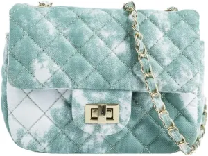 Oil Painting Small Size Crossbody Handbag Dizzy Rhombus One Shoulder Mini Chain Ink Painting Smudge
