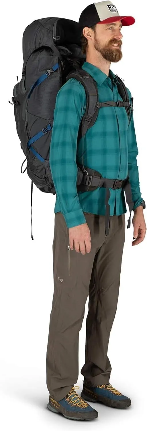 Osprey Aether Plus 70L Men's Backpacking Backpack, Axo Green, S/M
