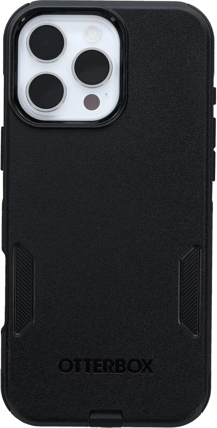 OtterBox iPhone 16 Pro Max Commuter Series Protective Phone Case (Black) Military-Grade Drop Protection, MagSafe Compatible, Shockproof Phone Cover, Slim Fit with Raised Bezel, Non-Retail Packaging