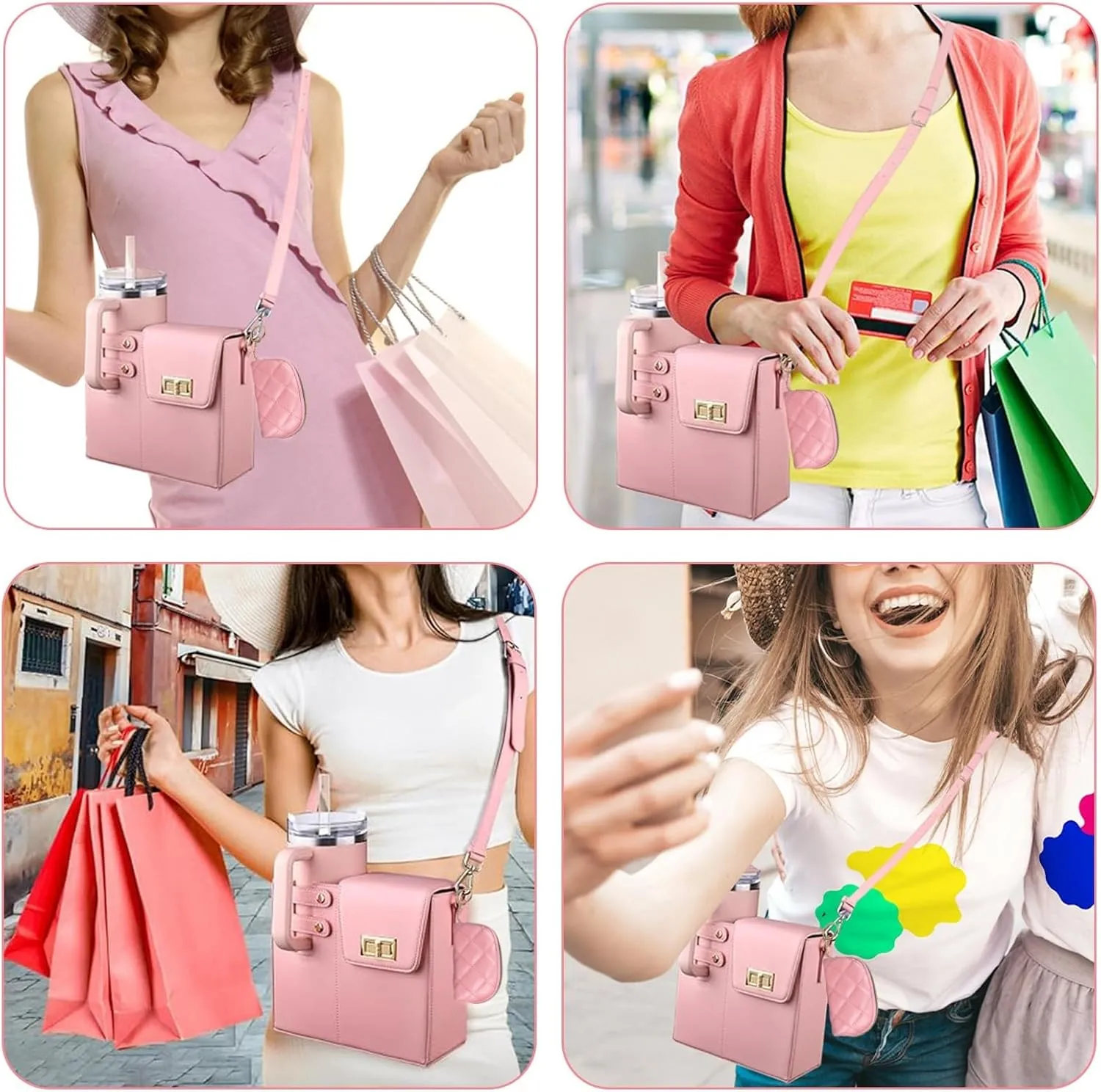 Outdoor Portable Crossbody Water Cup Storage Bag - Crossbody with Water Bottle Holder, Versatile Crossbody Bag