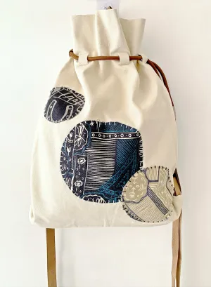 Patchwork Canvas Backpack