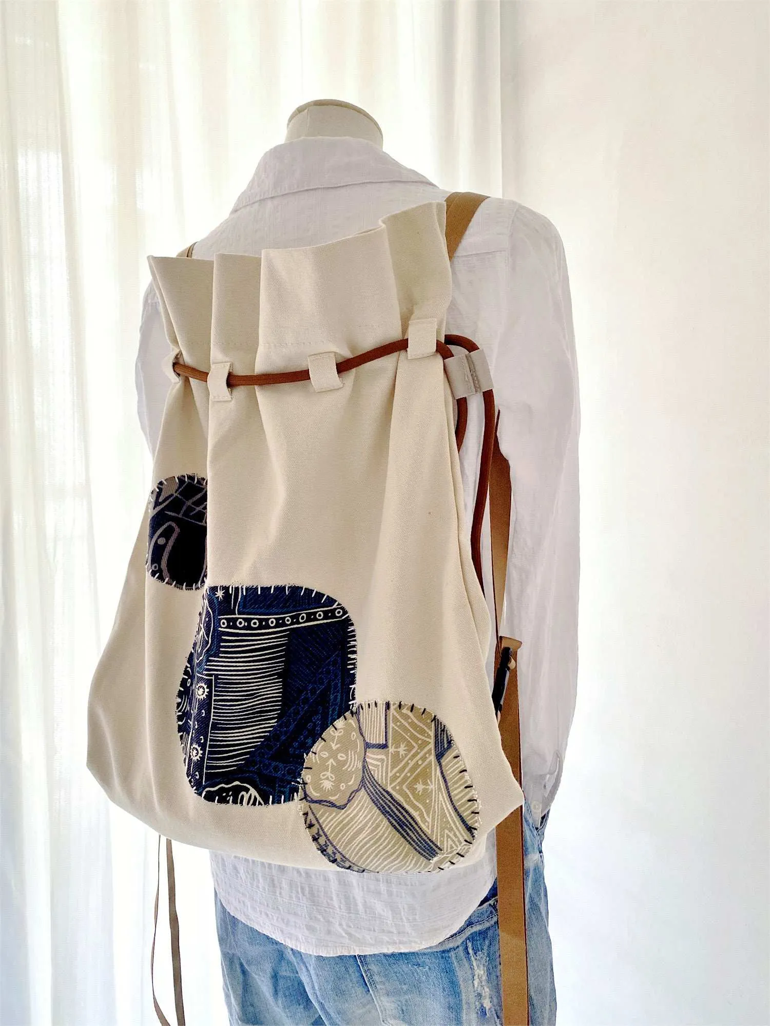 Patchwork Canvas Backpack