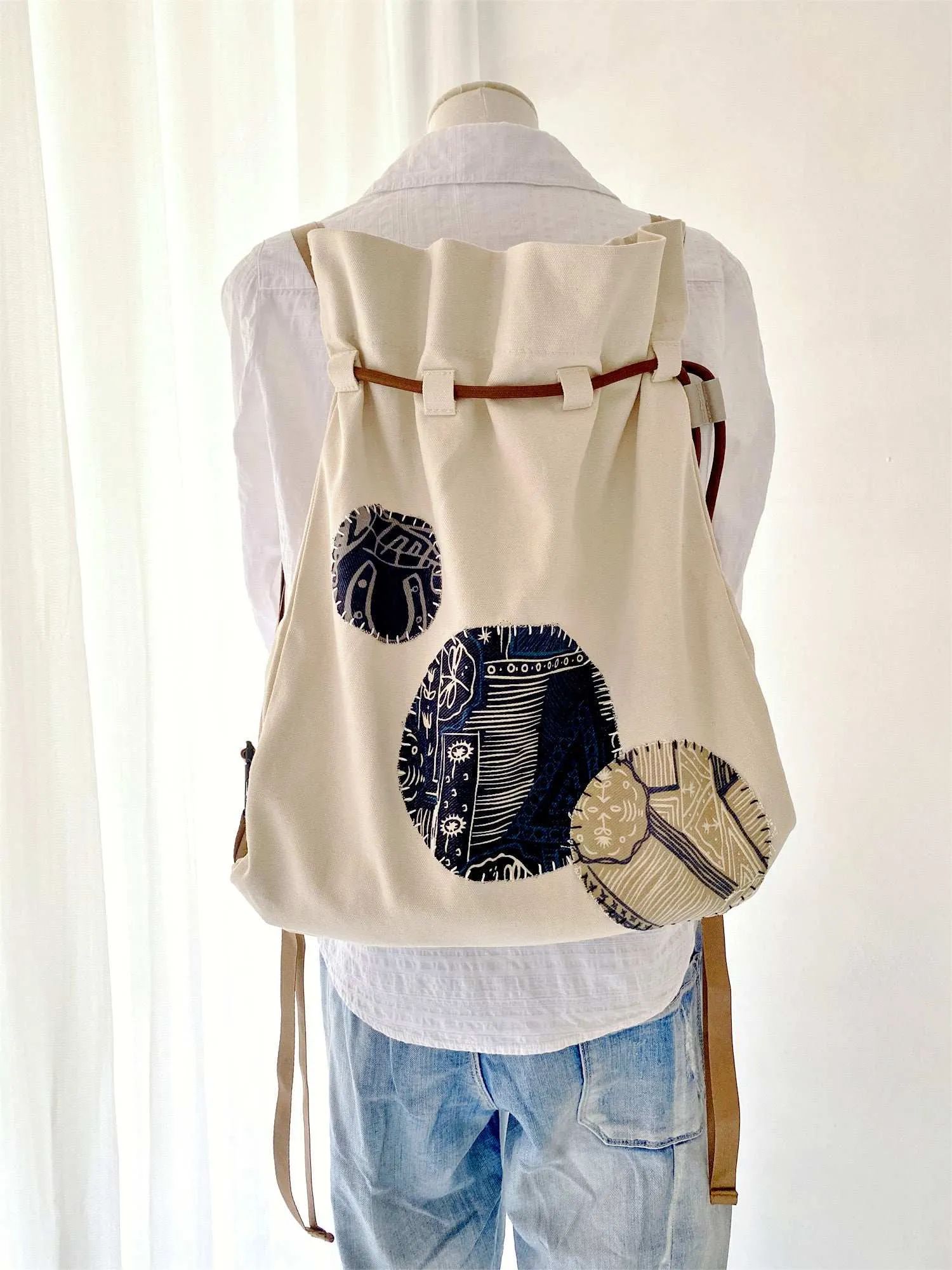 Patchwork Canvas Backpack