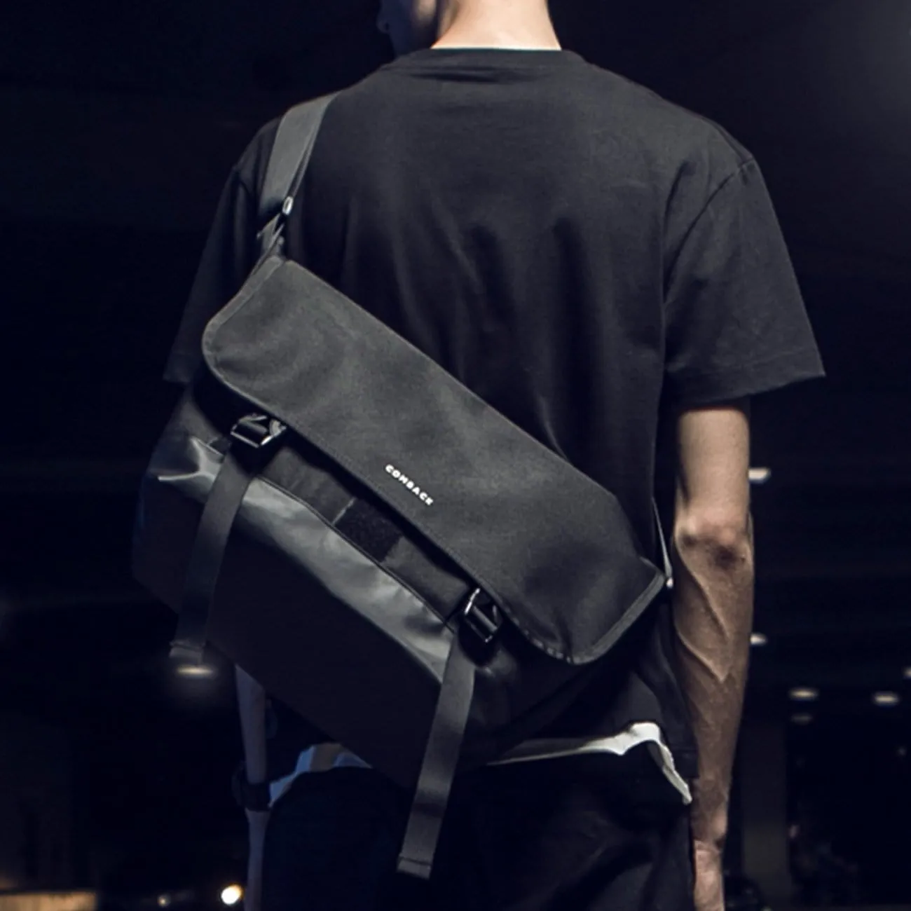 Patchwork Waterproof Buckle Messenger Bag