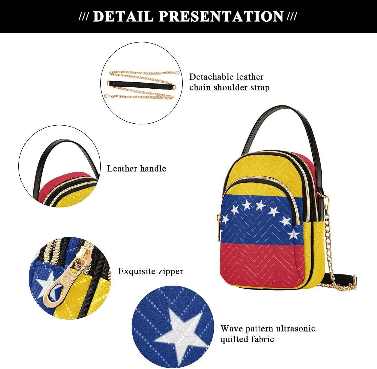 Patriot Flag Cell Phone Purse Crossbody Handbag Durable Shoulder Bag Sturdy Travel Pouch