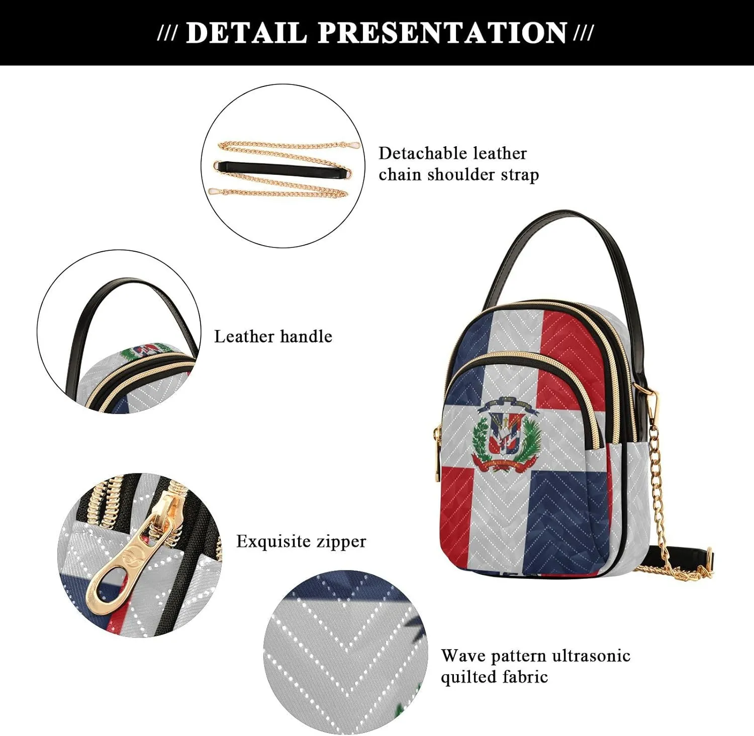 Patriot Flag Cell Phone Purse Crossbody Handbag Durable Shoulder Bag Sturdy Travel Pouch