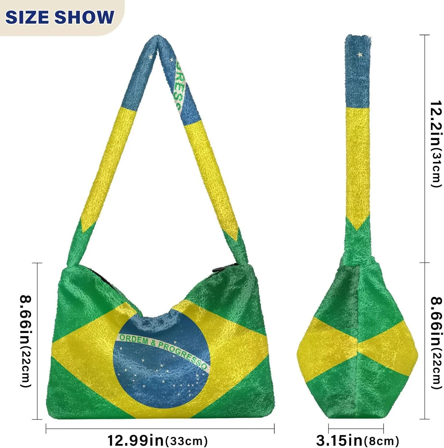 Patriot Flag Women Boho Handbag Underarm Bag Tote Bag Shoulder Bag Crossbody Bag