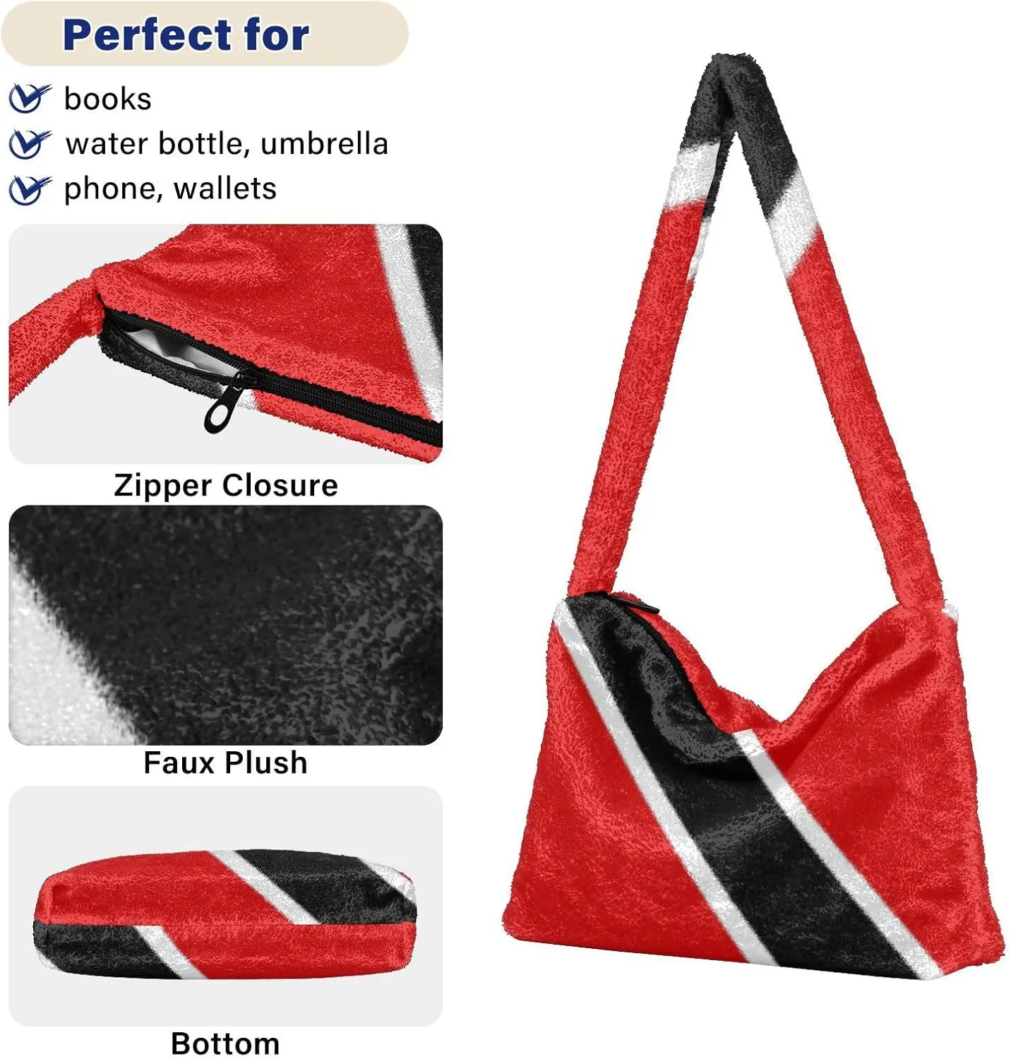 Patriot Flag Women Boho Handbag Underarm Bag Tote Bag Shoulder Bag Crossbody Bag
