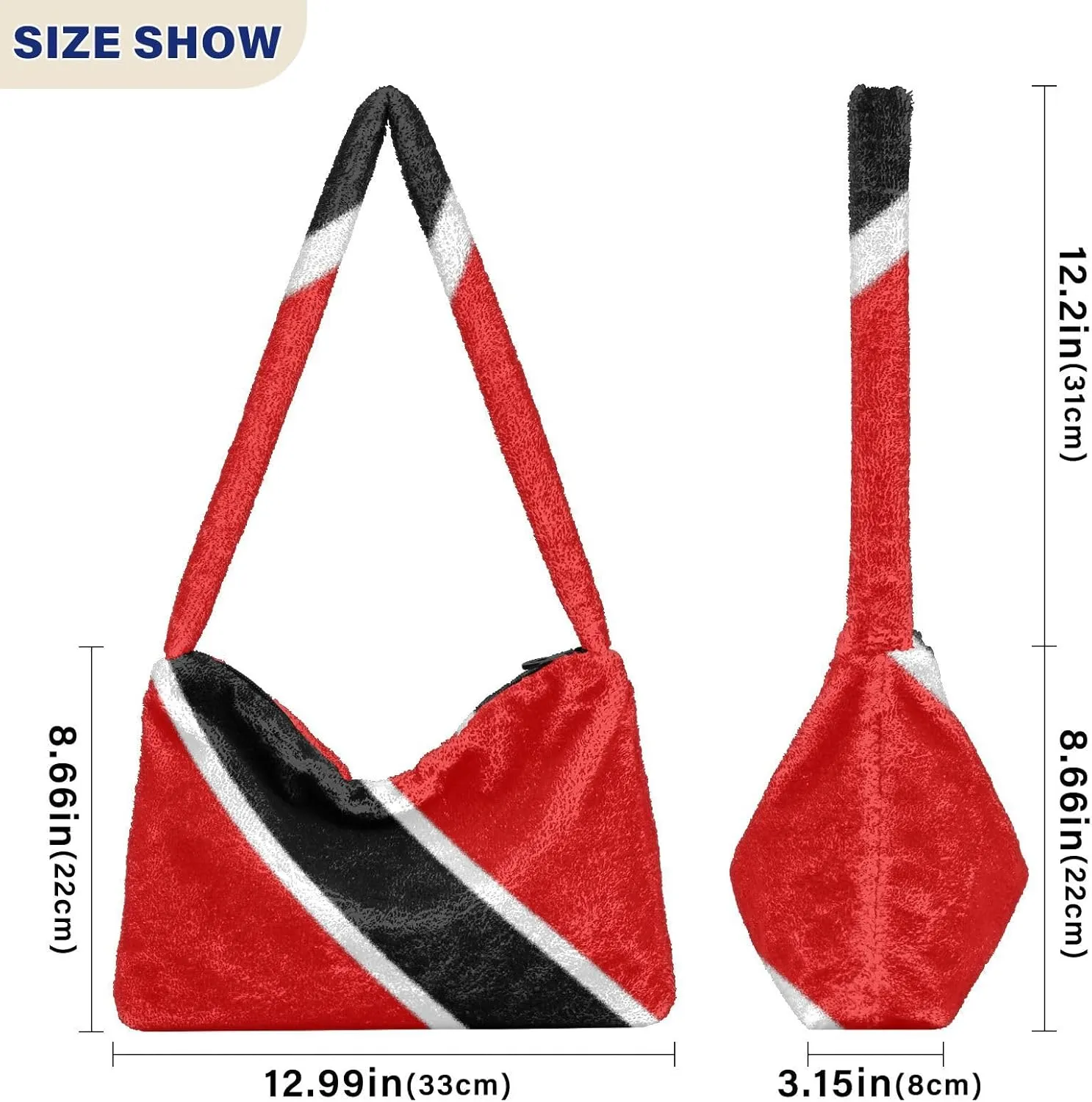 Patriot Flag Women Boho Handbag Underarm Bag Tote Bag Shoulder Bag Crossbody Bag
