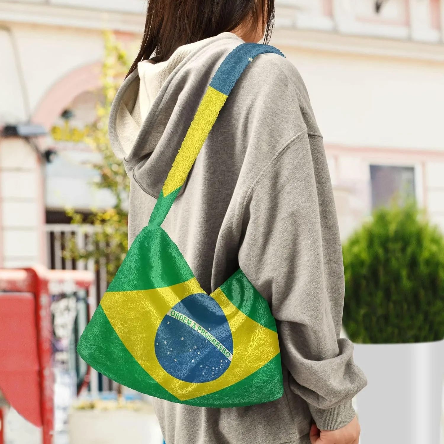 Patriot Flag Women Boho Handbag Underarm Bag Tote Bag Shoulder Bag Crossbody Bag