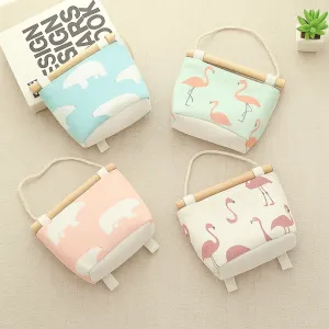 Pattern Cotton Linen Hanging Storage Bag