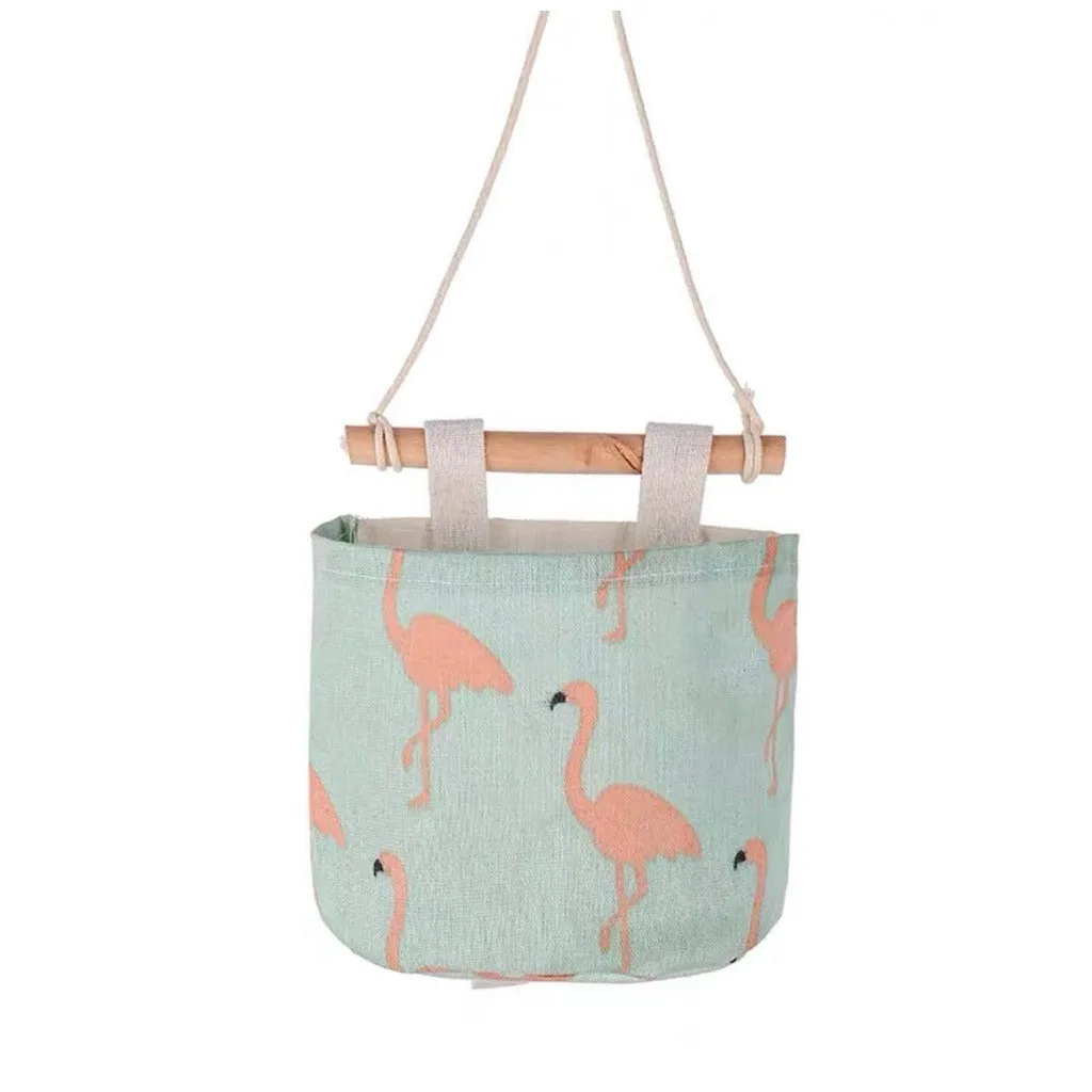 Pattern Cotton Linen Hanging Storage Bag