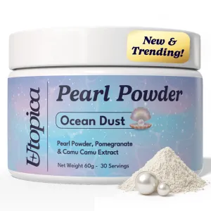 Pearl Powder for Skin - Natural Freshwater Pearl Powder for Face - For Cosmetic DIY Face Masks - Antioxidant, Deep Cleansing, Pore Shrinking - 60 Grams Polvo de Perlas Puro
