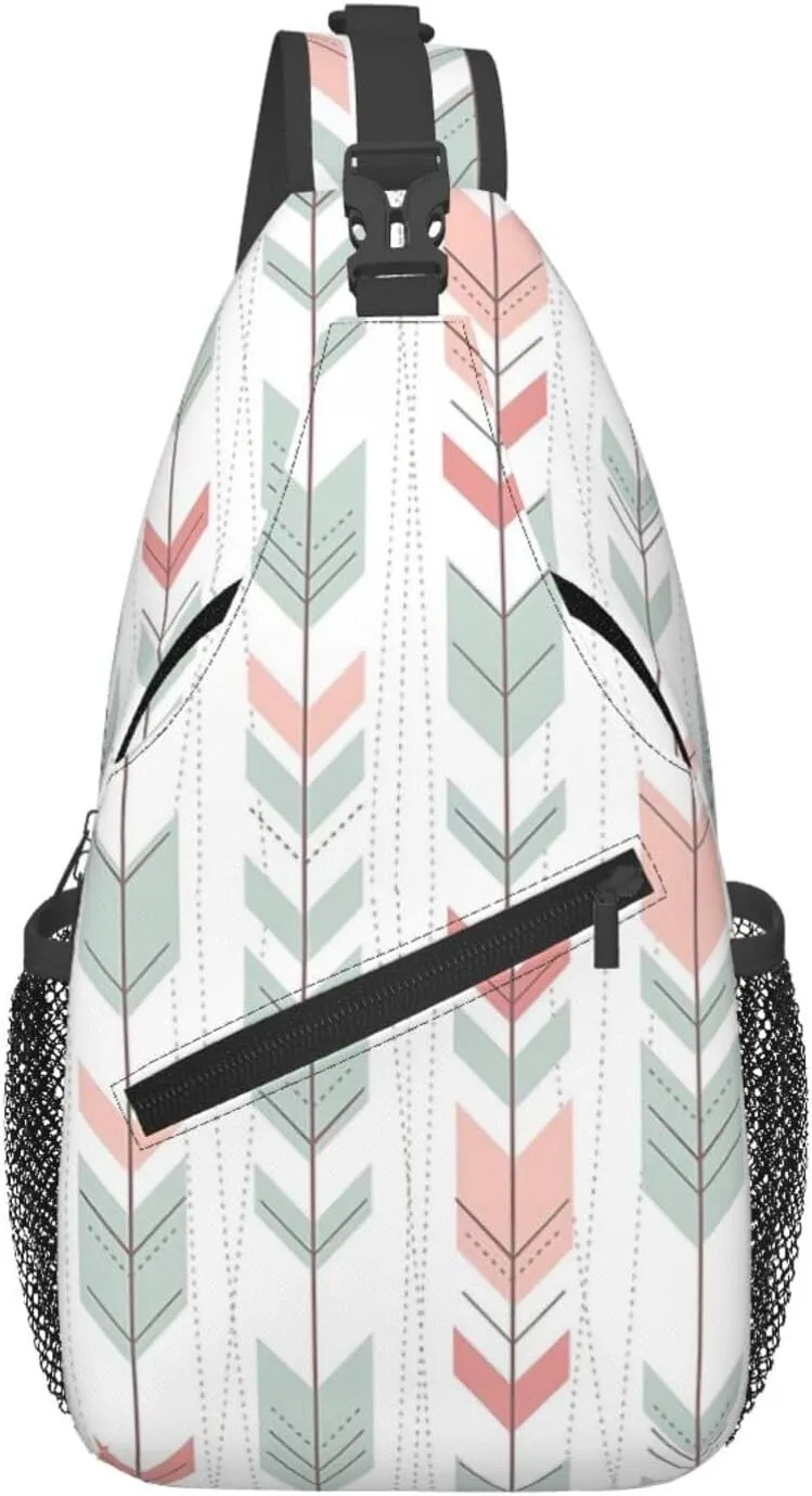 Peruvian Arrow Vintage Art Men'S Chest Bag Sling Backpack Crossbody Shoulder Bag Travel Hiking Daypack