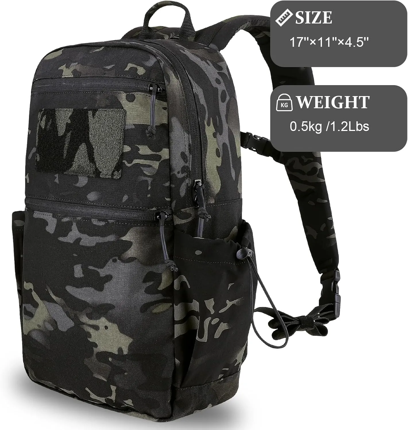 PETAC GEAR 14L Daypack Outdoor EDC Backpack Lightweight Tactical Range Pack Travel Hiking waterproof Daypacks (MK)