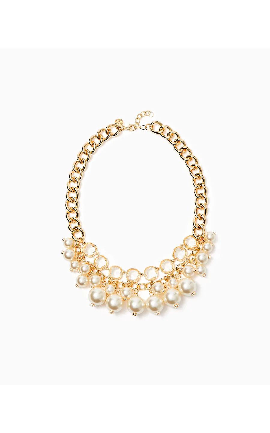 Pink Palms Necklace | Gold Metallic