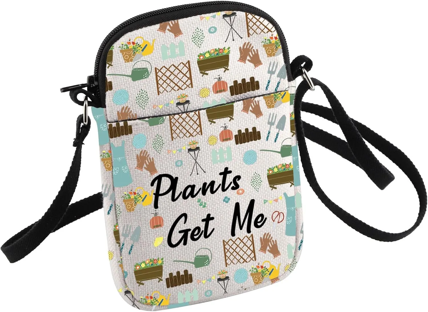 Plant Lover Gift Plants Get Me Crossbody Bag Gardener Thank You Small Sling Bag for Dad Mom