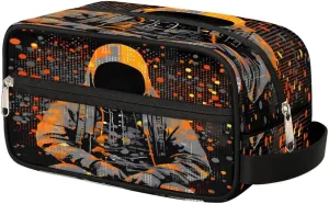 Polka Dot Astronaut Travel Toiletry Bag Wash Bag Portable Cosmetic Bag Toiletries Accessories Cosmetic Storage Bag Shower Shaving Bag Unisex Abstraction Characters