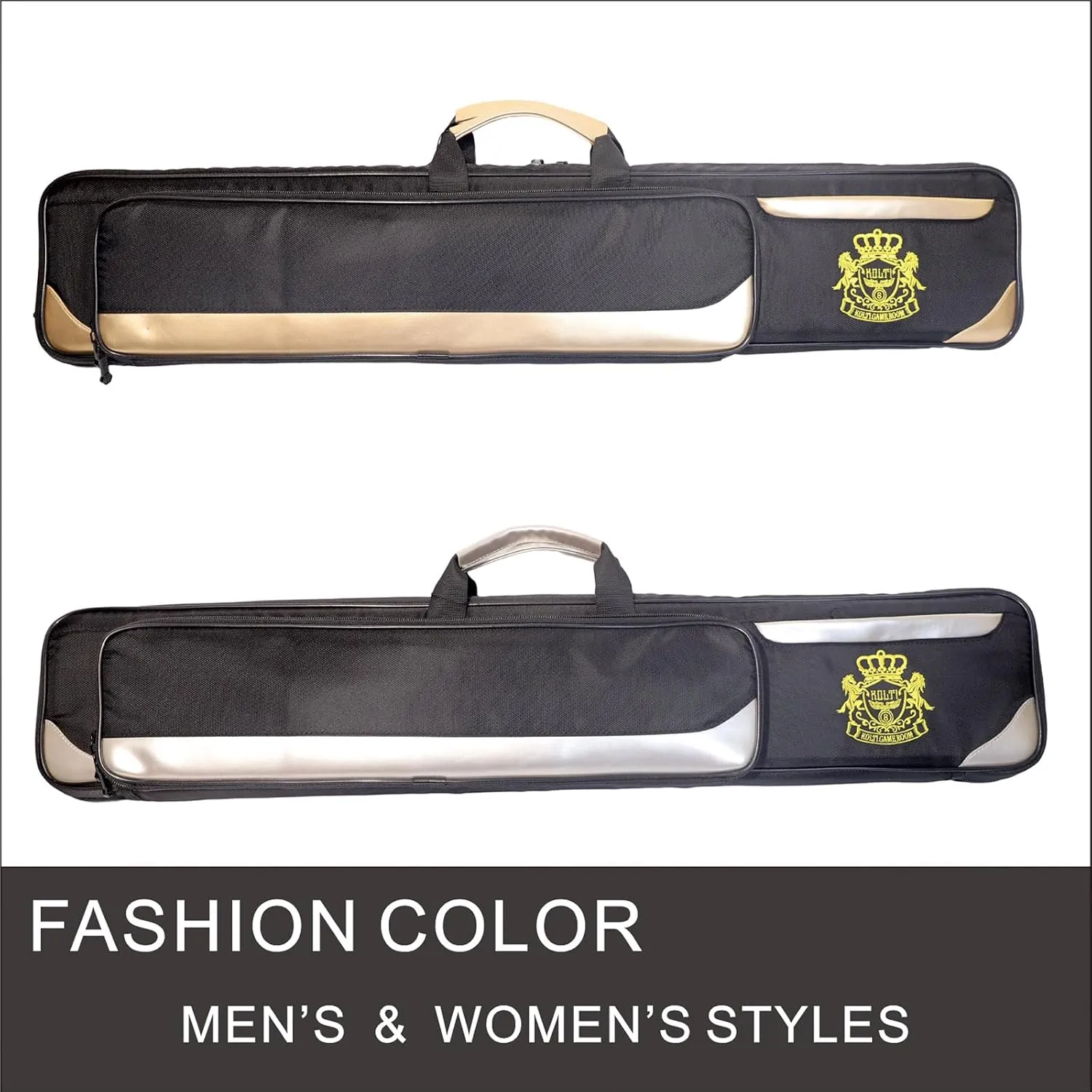 Pool Cue Case, Pool Cue Carrying Case Soft Padded Billiard Stick Bag with Multi-pocket for Butts and Shafts, Pool Stick Case Cue Bag with Straps for Pool Cues & Accessories