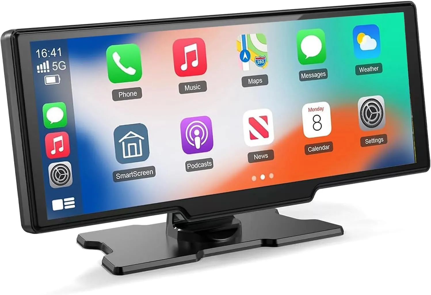 Portable Carplay Screen For Car, 10.26" Wireless Apple Carplay & Android Auto Touch Screen with 4K Dash Cam,1080P Backup Camera,Car Stereo Audio Receivers,GPS Navigation Mirror Link,Voice Control,Siri