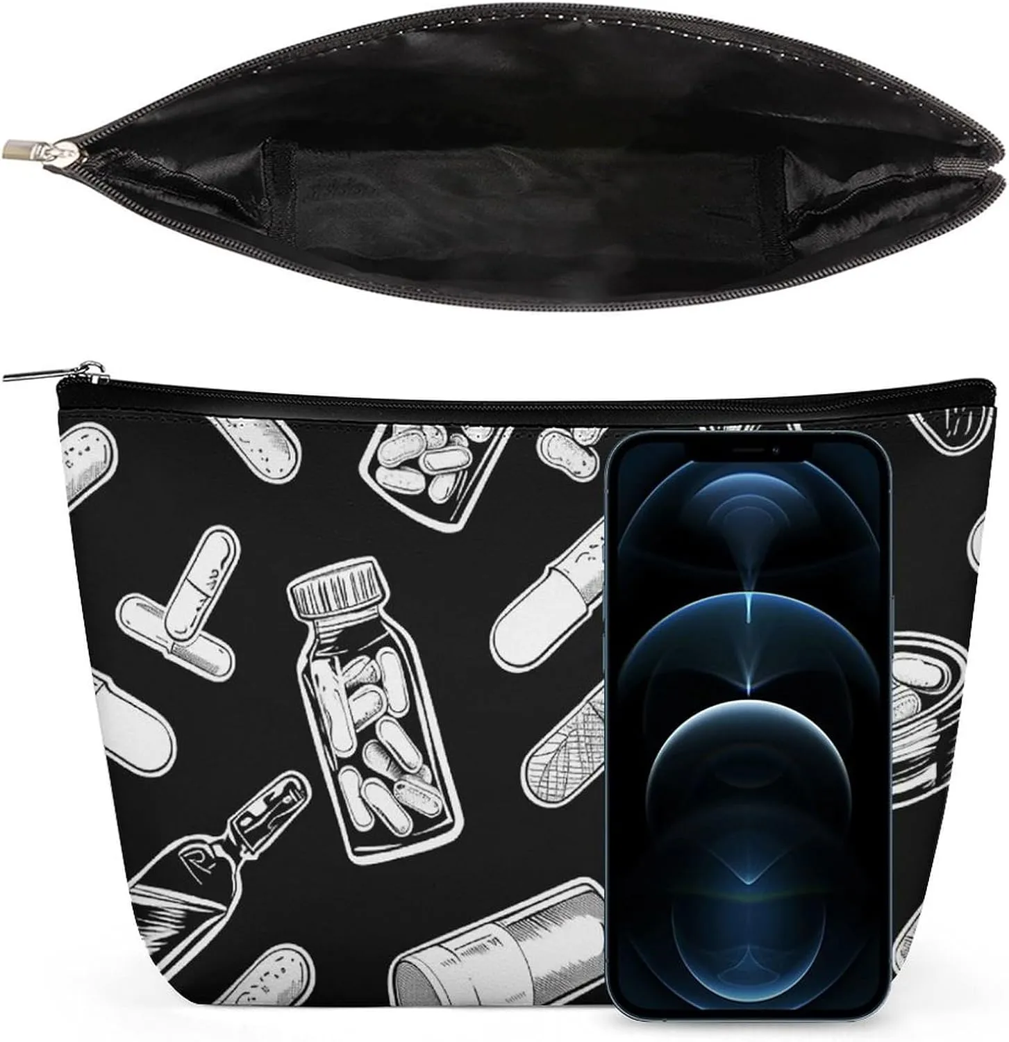 Portable Small Cosmetic Bag Cute Travel Makeup Bag Bottles And Plaster Waterproof Toiletry Bag for Women