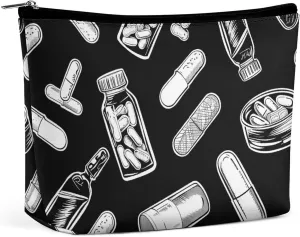 Portable Small Cosmetic Bag Cute Travel Makeup Bag Bottles And Plaster Waterproof Toiletry Bag for Women