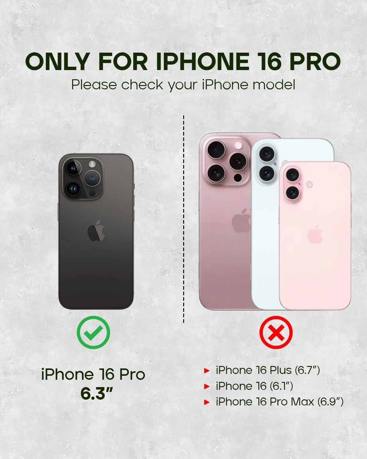 Porter Riley - Leather Case Compatible with iPhone 16 Pro. Premium Genuine Leather Slim Back/Bumper/Shell/Shockproof Case (Pure Black)