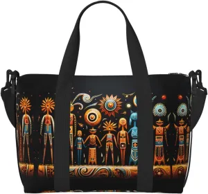 Primitive Totem Crossbody handbag, travel casual handbag, suitable for work, travel, fitness, tourism, women's zipper storage bag,