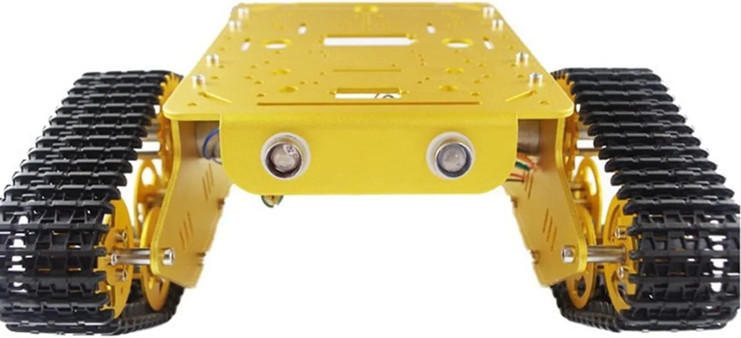 Professional Robot Metal Tank Car Chassis for Arduino/Raspberry Pie/Microbit/DIY Steam Education, T300 Tracked Crawler Robotic Platform for Teens Adults
