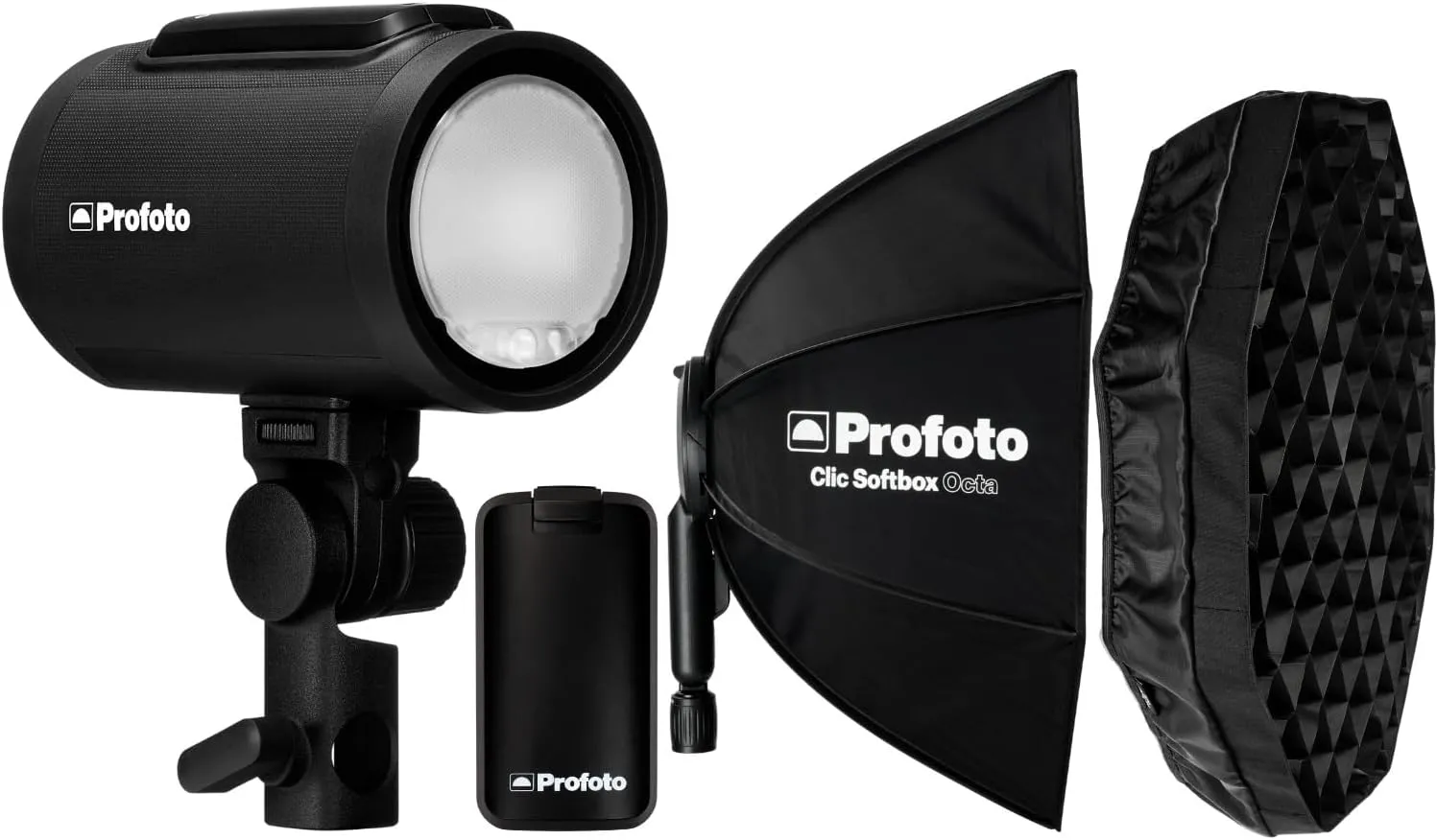 Profoto A2 Monolight - Powerful Studio Lighting Solution with Wireless Connectivity - Professional Photography Lighting Gear Bundle with Softbox, Softgrid and Accessories (4 Items)