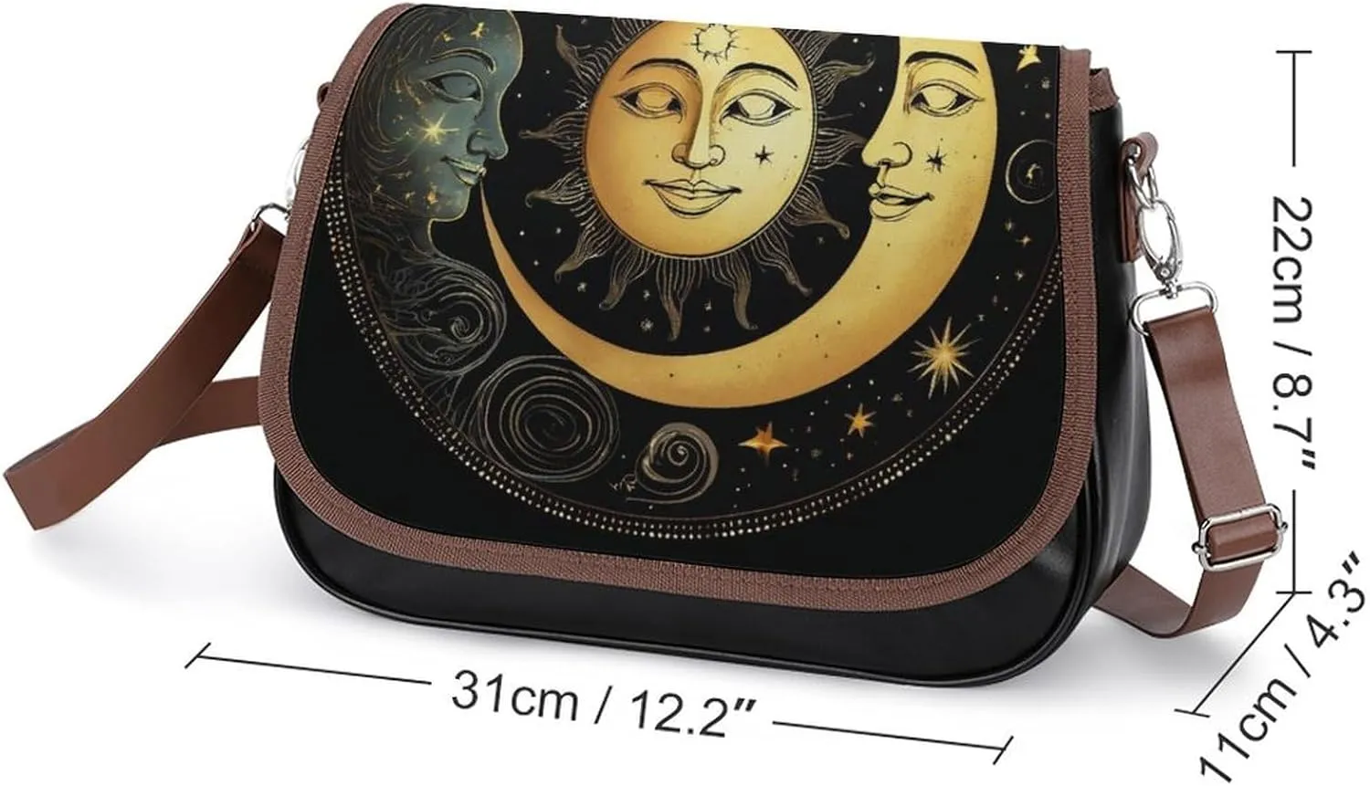 PU Leather Small Crossbody Bag, Waterproof Shoulder Bag Travel Cellphone Purse Handbag