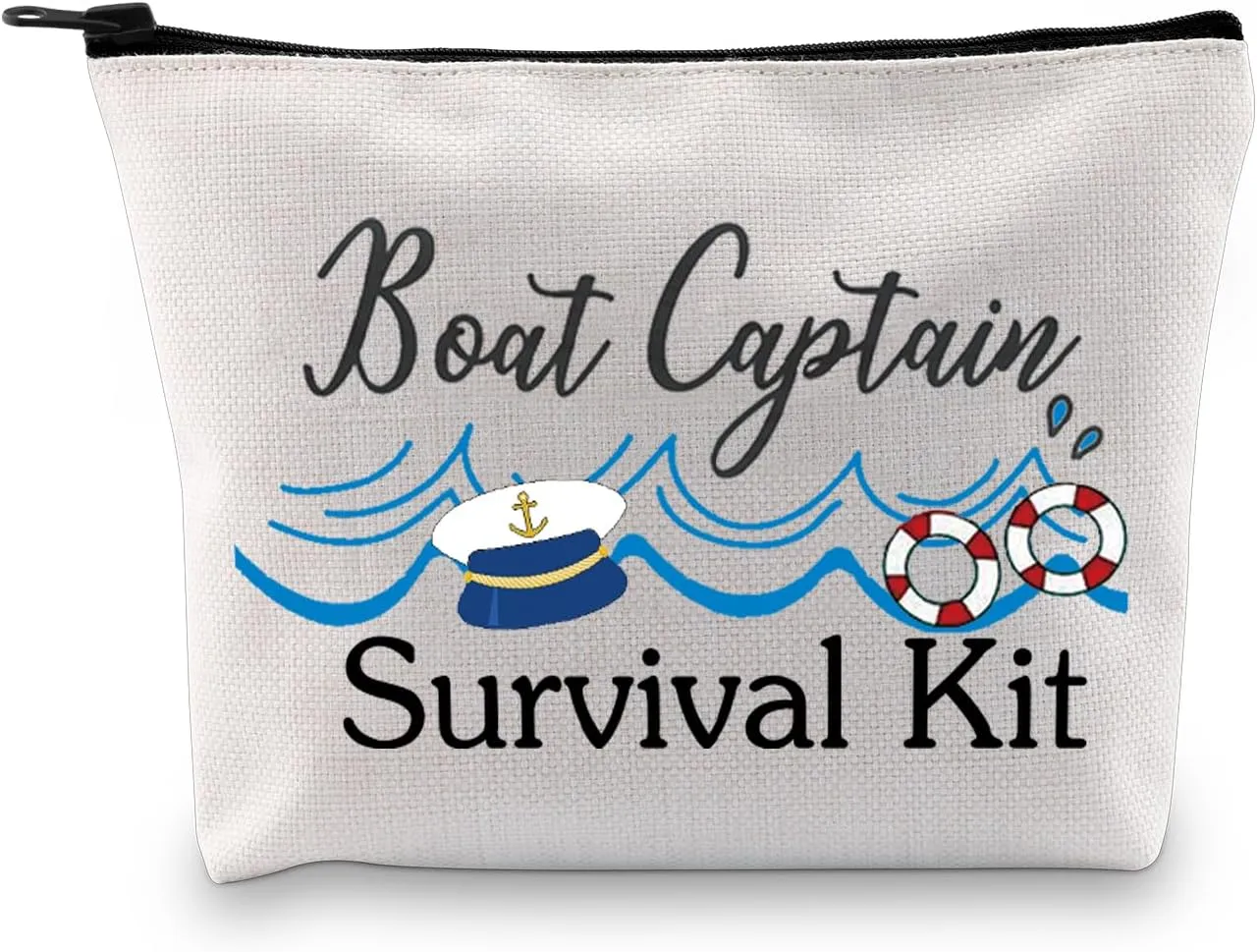 PXTIDY Funny Boat Captain Gift Boat Captain Travel Toiletry Bag Boating Cruise Makeup Bag Boat Owners Gift