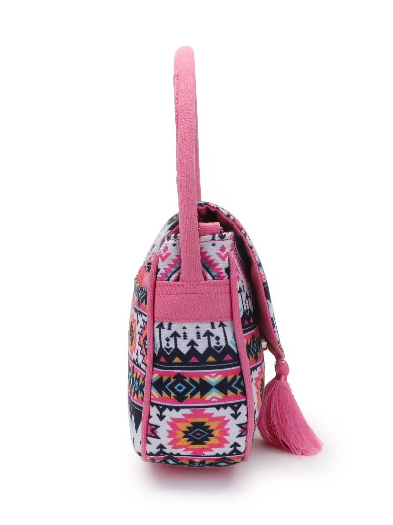 Rangoli Cotton Canvas Ethnic Motifs Printed Handheld Bag