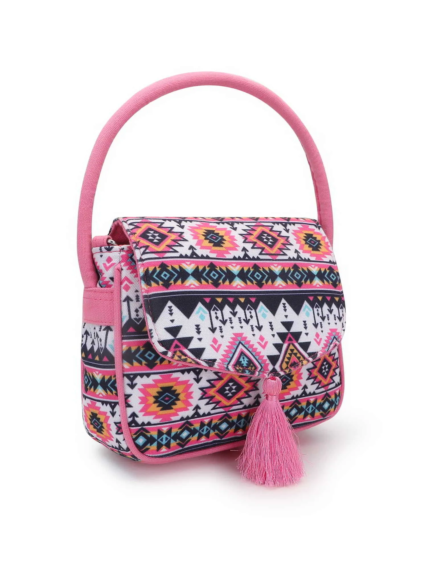 Rangoli Cotton Canvas Ethnic Motifs Printed Handheld Bag