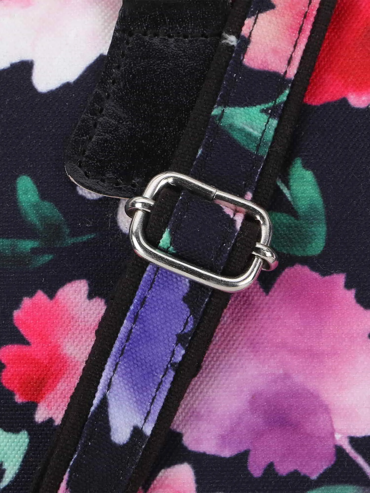 Rangoli Polycotton & PU Floral Digital Printed Handheld Bag