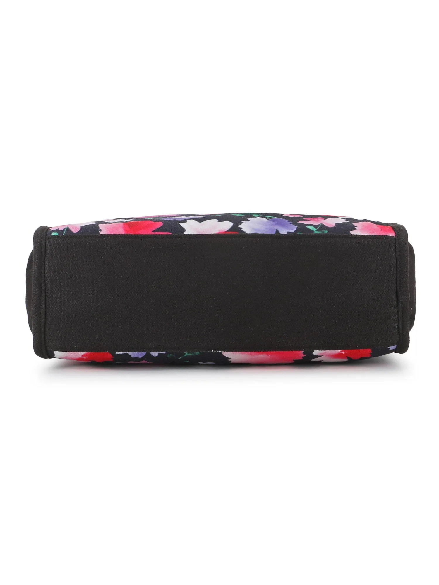 Rangoli Polycotton & PU Floral Digital Printed Handheld Bag