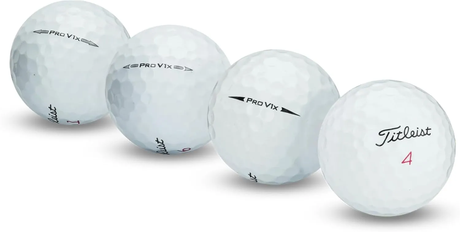 Recycled Golf Balls for Titleist Pro V1x - Premium Performance Used Golf Balls Bulk 4A Near Mint Condition – Includes Mesh Bag - (24-48)-Pack