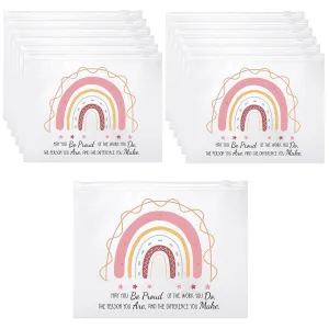 Reginary 50 Pcs Inspirational Gifts Bulk for Women Cosmetic Bag EVA You Are Braver Awesome Makeup Bag with Zipper for Birthday Graduation Christian Easter Encouragement Gifts(May You Be Proud)