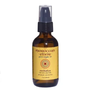 REVITALIZE Argan Hair and Scalp Oil | Protects and Promotes Growth | Provides Antioxidants Minerals & Vitamin E | Reduces Frizz and Adds Shine, (1.7 oz)