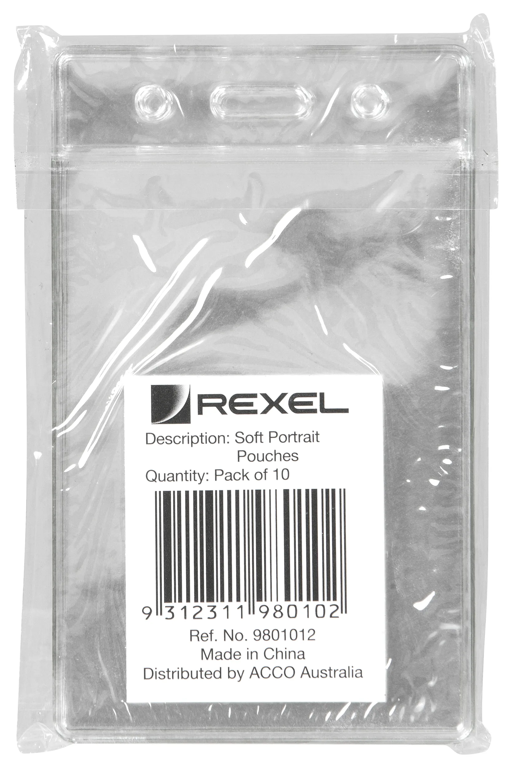Rexel Id Pouch Soft Portrait 62mm x 104mm, 10 Pack