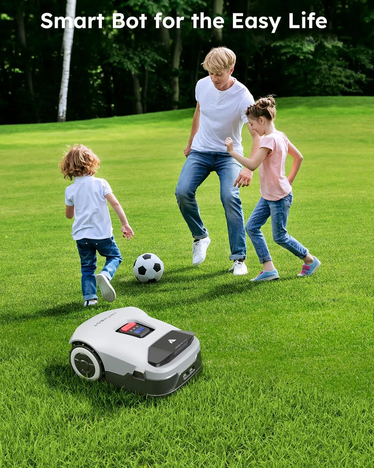 Robot Lawn Mower NO Wire - 0.22 Acre, Full Band RTK 4-Eye Vision Robotic Lawnmower, Automatic Mapping, 20 Multi-Zone Management, Accurate Obstacle Avoidance, Intelligent Path Planning, APP Control