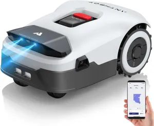 Robot Lawn Mower NO Wire - 0.22 Acre, Full Band RTK 4-Eye Vision Robotic Lawnmower, Automatic Mapping, 20 Multi-Zone Management, Accurate Obstacle Avoidance, Intelligent Path Planning, APP Control