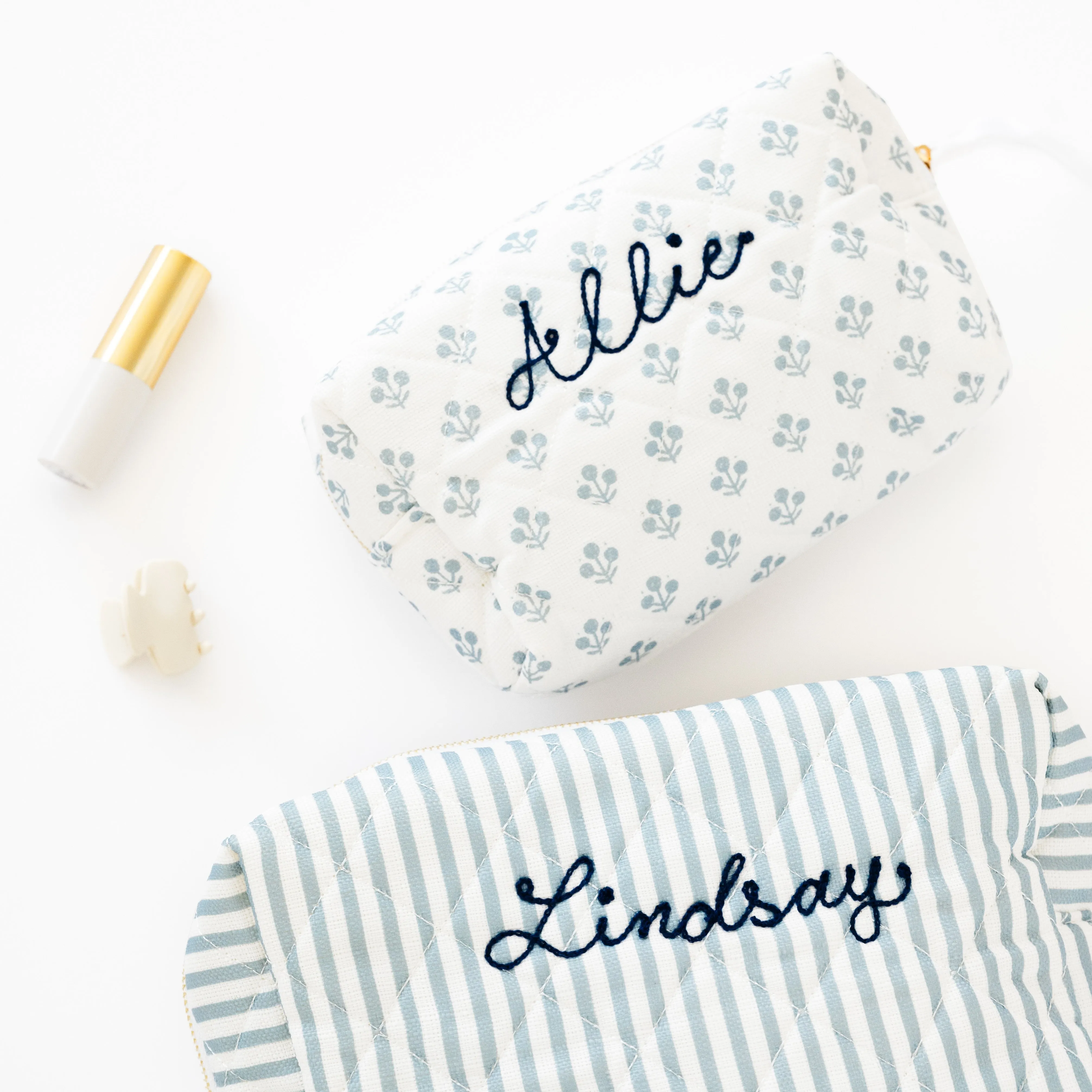 Rose Polka Dot Small Cosmetic Pouch