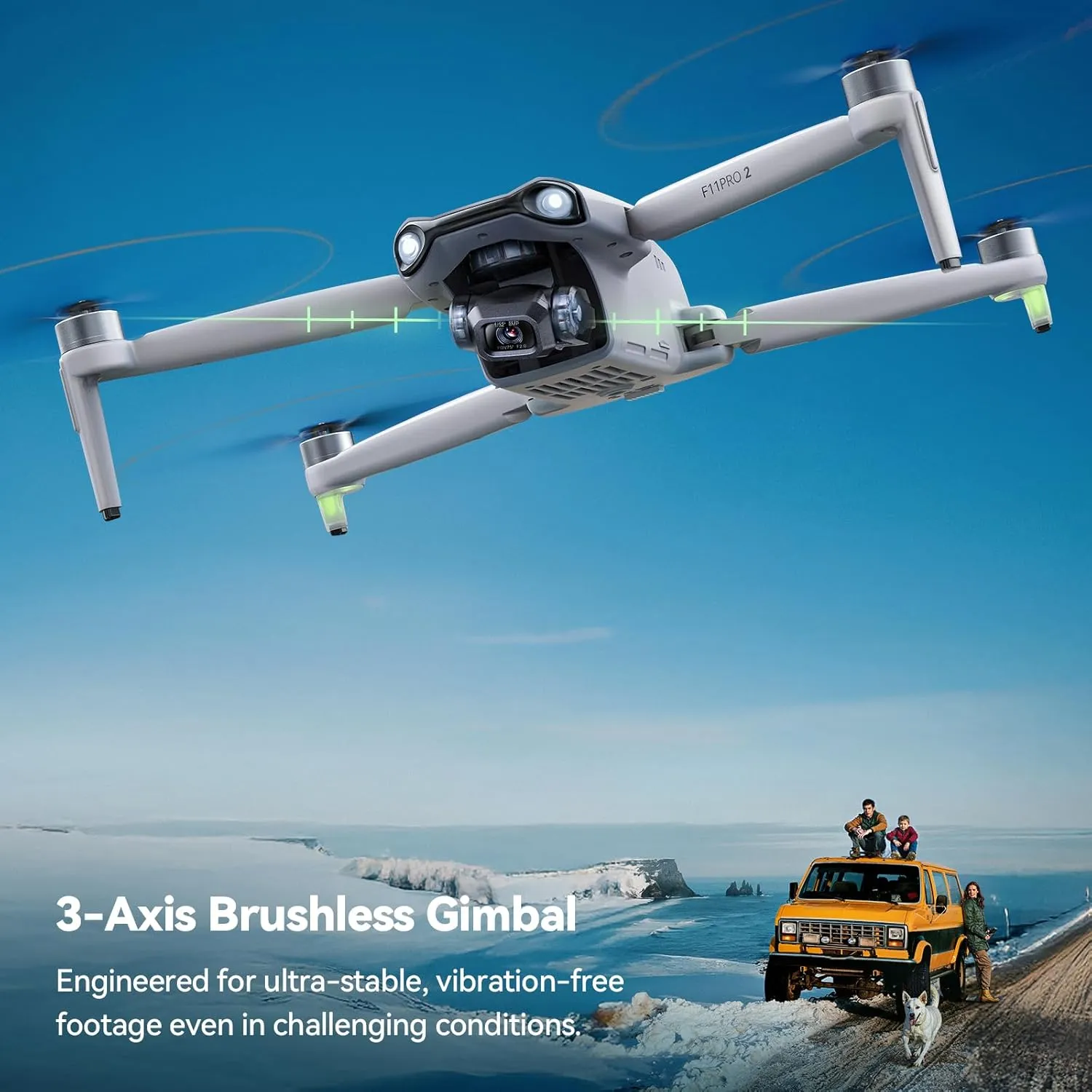 Ruko F11PRO 2 Drone with 6K Camera for Adults, 3-Axis Gimbal, 4K/30fps Video, 70-Min Flight Time with 2 Batteries, 10000ft FPV Transmission Professional Drone, Auto Return, Beginner Mode