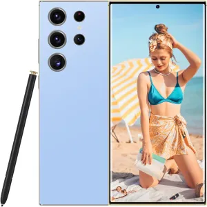 S24 Ultra Unlocked Phone 5G Cell Phone,Smartphone with Tool Pen, Android 14.0 Cell Phone 6GB 256GB Dual SIM Dual Standby,Fast Charging and OTG (Blue)