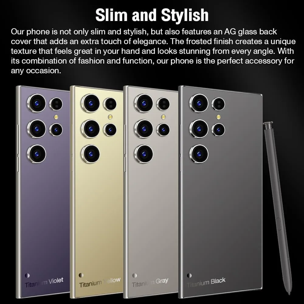S24 Ultra Unlocked Phones 5G Cell Phone,Smartphone with Tool Pen, Android 14.0 Cell Phone 6GB 256GB Dual SIM Dual Standby (Gray)