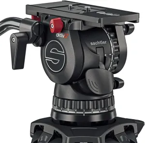 Sachtler aktiv12T 100mm Fluid Head with flowtech 100 Carbon Fiber Tripod and Ground Spreader