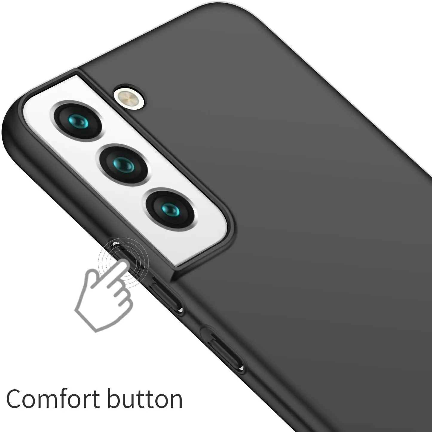 Samsung Galaxy S23 Case, Slim Thin Hard Back Phone Cover - Matte Black