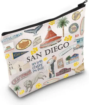 San Diego Cosmetic Makeup Bag Travel Gift Vacation Gift for Her Moving to G ift (San Diego)